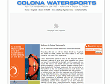 Tablet Screenshot of colonawatersports.com